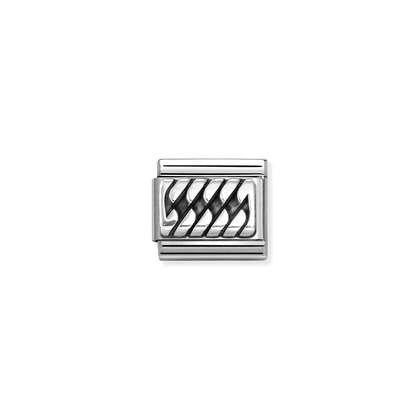 Nomination Classic Silver Charm - Plaited Detail
