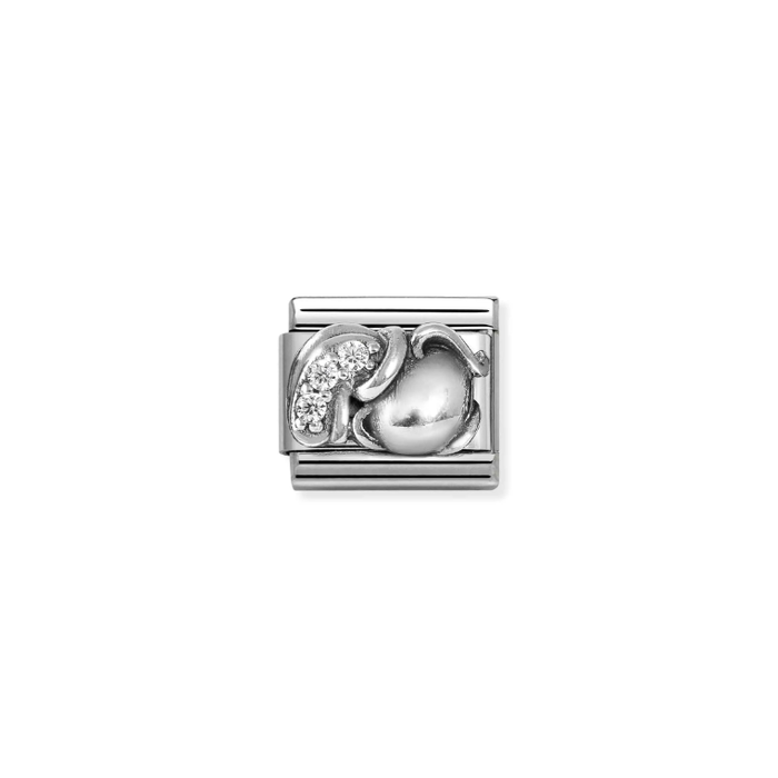 Nomination Classic Silver CZ Aquarius Zodiac Charm