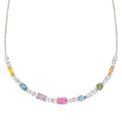 Nomination Colour Wave Necklace - Mixed CzZ & Silver