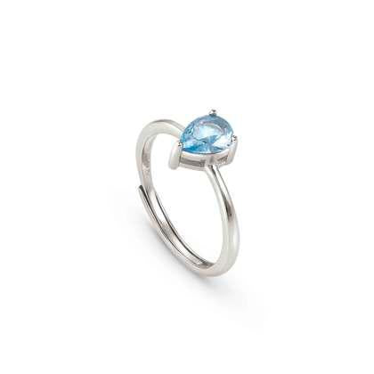 Nomination Colour Wave Ring - Silver & Blue CZ