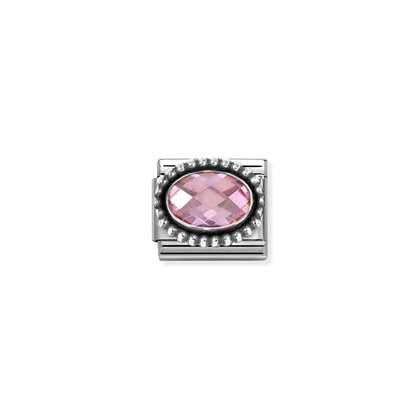 Nomination Composable Classic Link - Beaded Oval CZ Pink