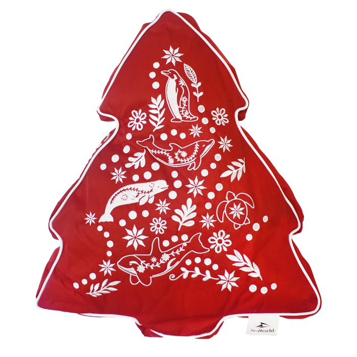 Nordic Christmas Tree Advent Pillow - SeaWorld Shop