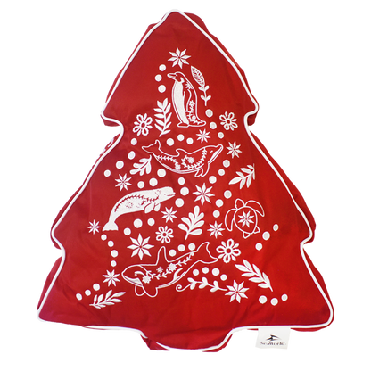 Nordic Christmas Tree Advent Pillow - SeaWorld Shop