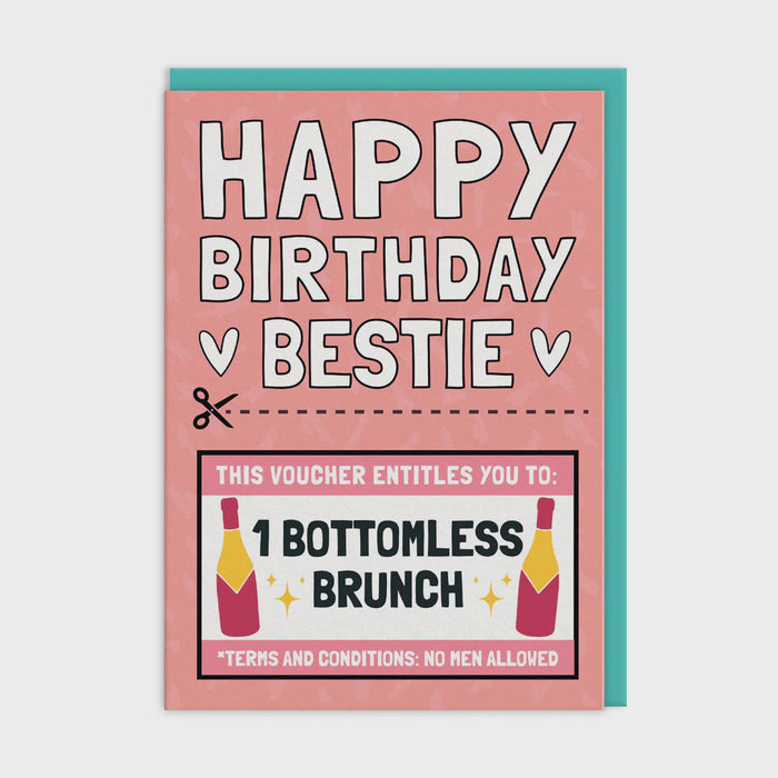 Ohh Deer Bottomless Brunch Voucher Bestie Greetings Card