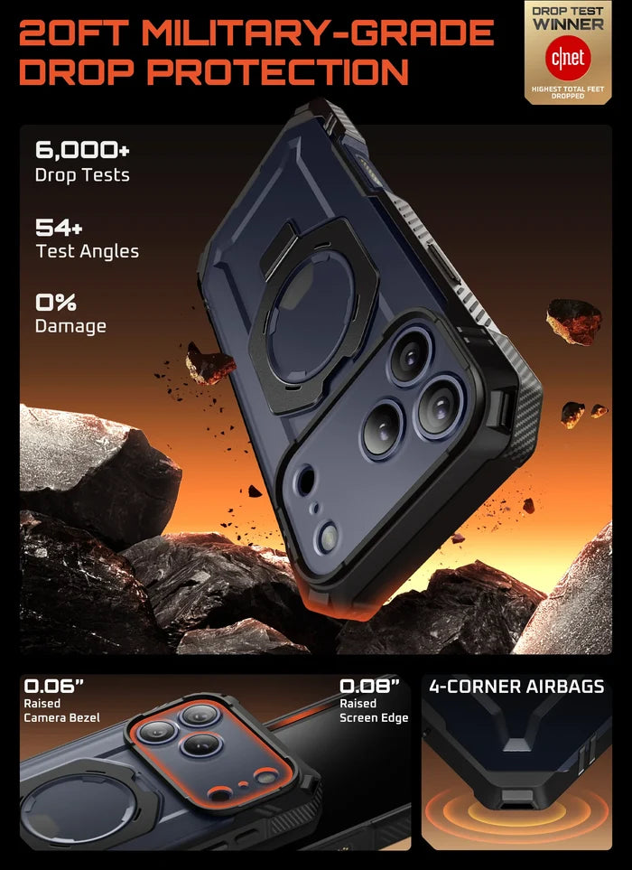 OPEN BOX | UB GRIP PRO Series iPhone 17 Pro Max MagSafe Phone Case with HD Tempered Glass - Black