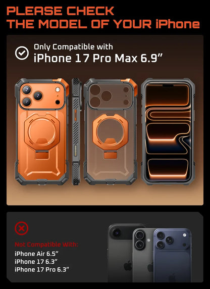 OPEN BOX | UB GRIP Series iPhone 17 Pro Max MagSafe Camera Control Button Phone Case - Coral