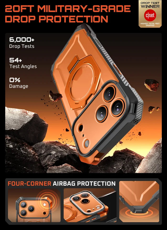 OPEN BOX | UB GRIP Series iPhone 17 Pro Max MagSafe Camera Control Button Phone Case - Coral