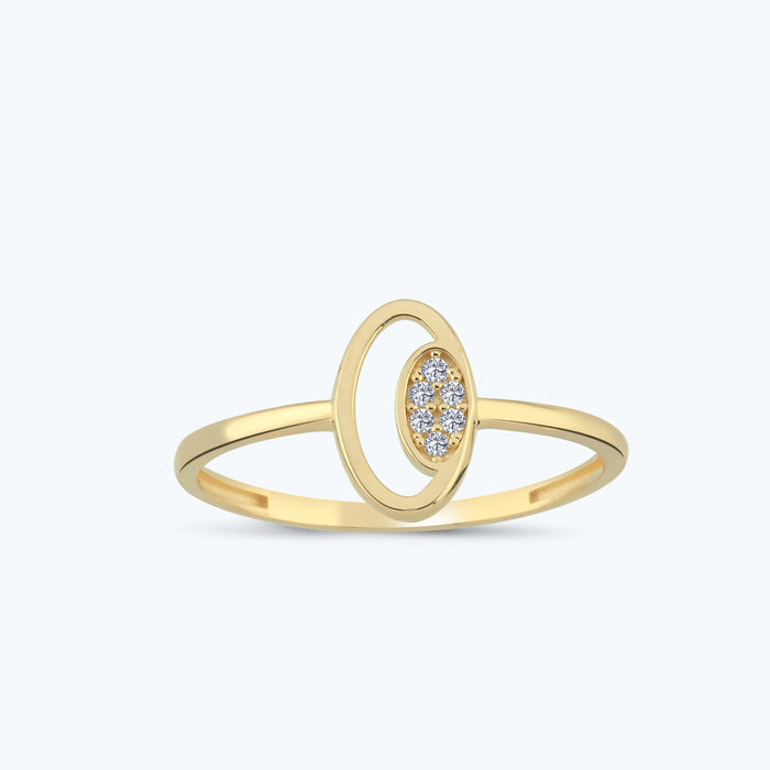 Ovaler Stein Goldring