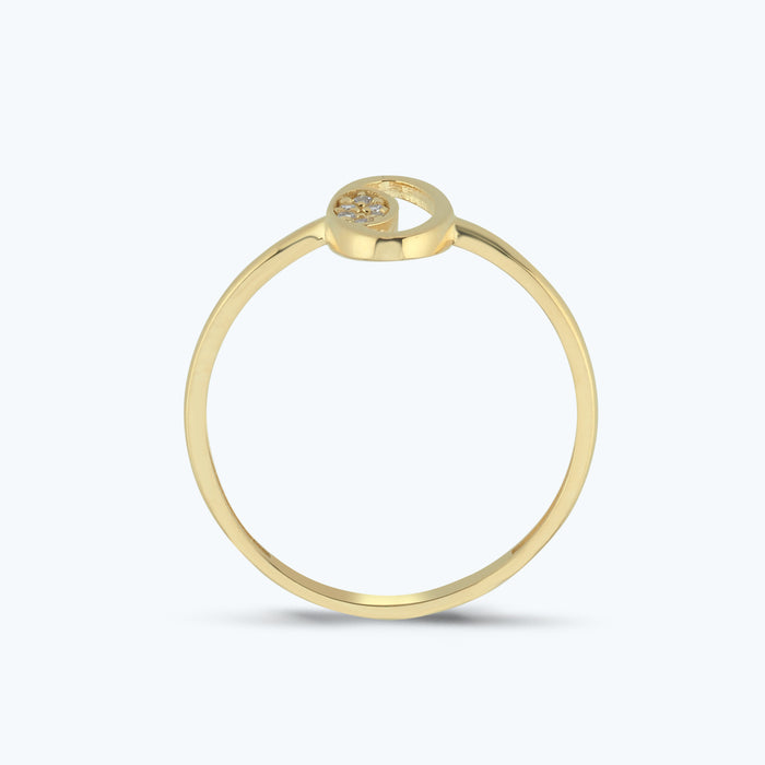 Ovaler Stein Goldring