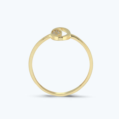 Ovaler Stein Goldring
