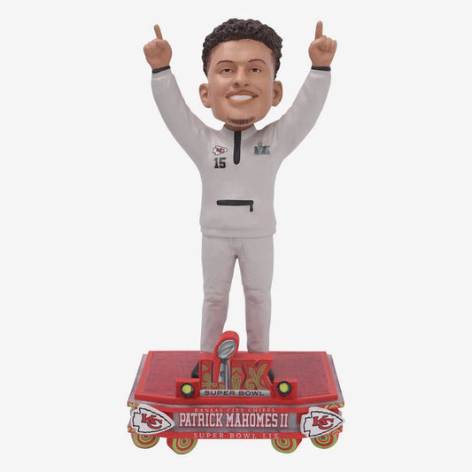 Patrick Mahomes Kansas City Chiefs Super Bowl LIX Outfit NFL Bobblehead