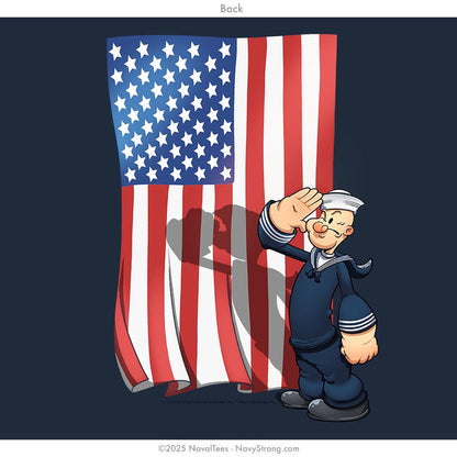 "Patriotic Popeye" Long Sleeve Tee | Navy