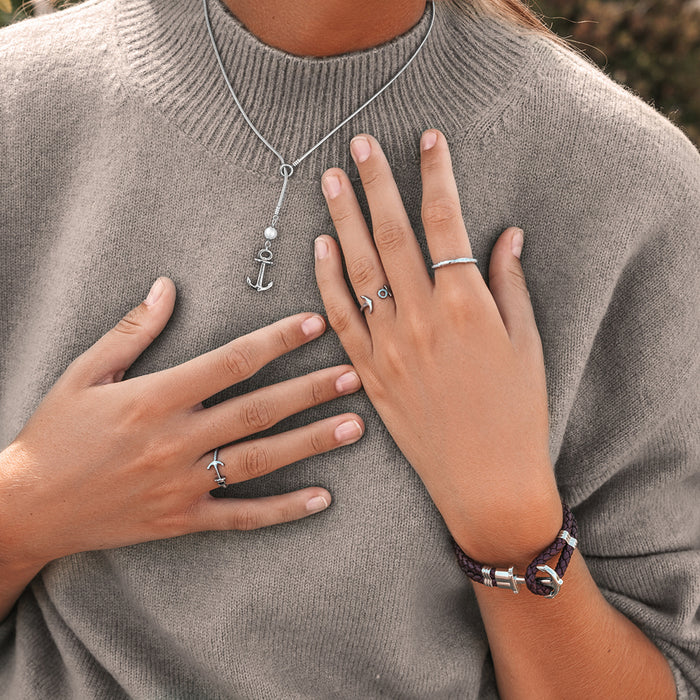 Ankerarmband Phrep Silber Dark Mauve