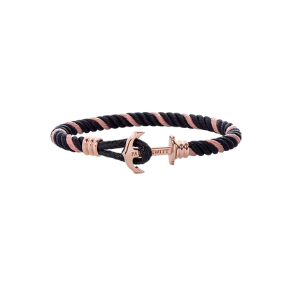 Phrep Lite Armband Roségold Nylon Pink Rose Schwarz