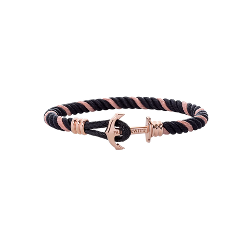 Phrep Lite Armband Roségold Nylon Pink Rose Schwarz