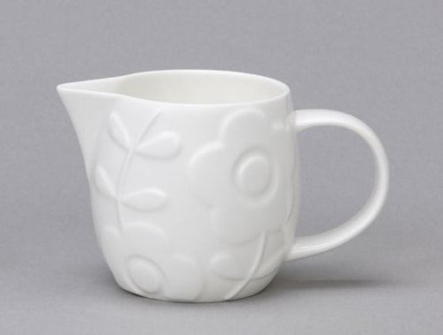 Plum Bone China Medium Jug - Flower