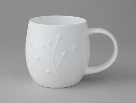 Plum Bone China Mug - Flax