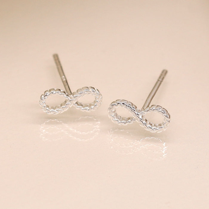 POM Sterling Silver Infinity Stud Earrings