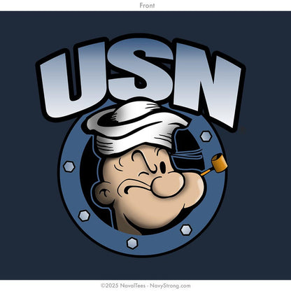 "Popeye Cracker Jack" Long Sleeve Tee | Navy