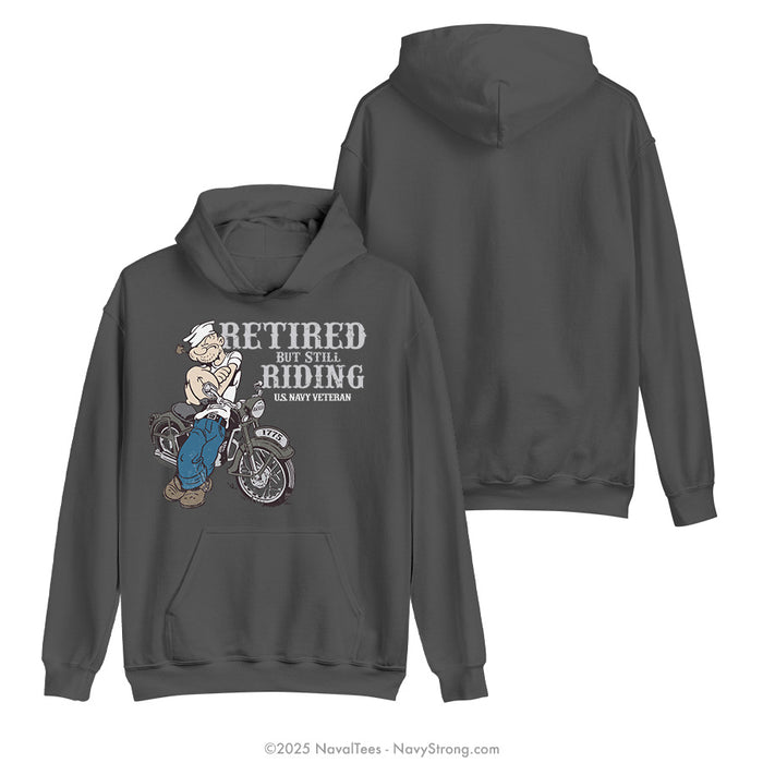 "Popeye Veteran Rider" Hooded Sweatshirt | Charcoal
