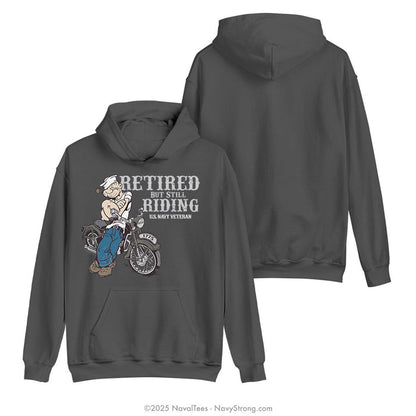 "Popeye Veteran Rider" Hooded Sweatshirt | Charcoal