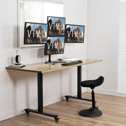 Quad Monitor Desk Stand - 13" to 27" Screens