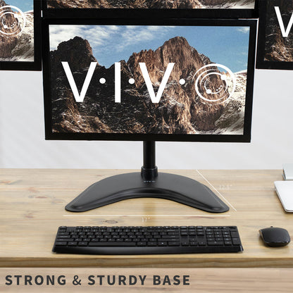 Quad Monitor Desk Stand - 13" to 27" Screens