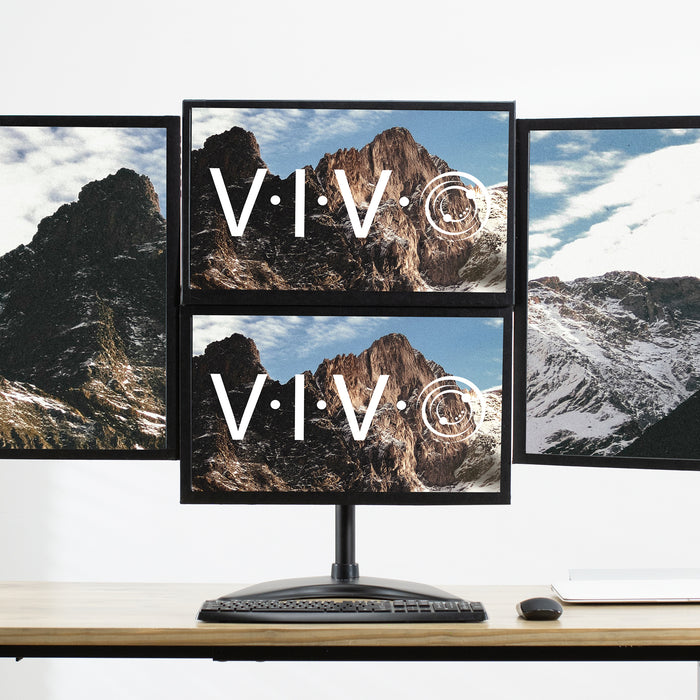 Quad Monitor Desk Stand - 13" to 27" Screens