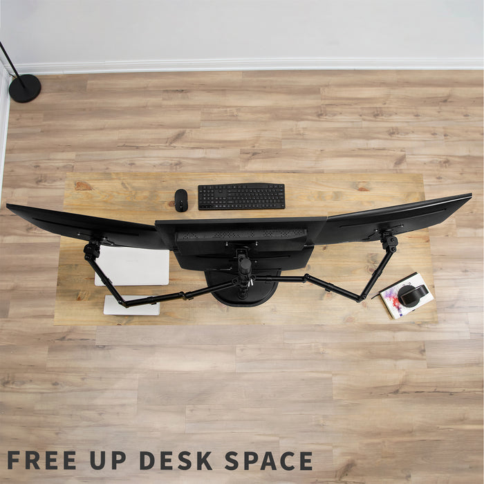 Quad Monitor Desk Stand - 13" to 27" Screens