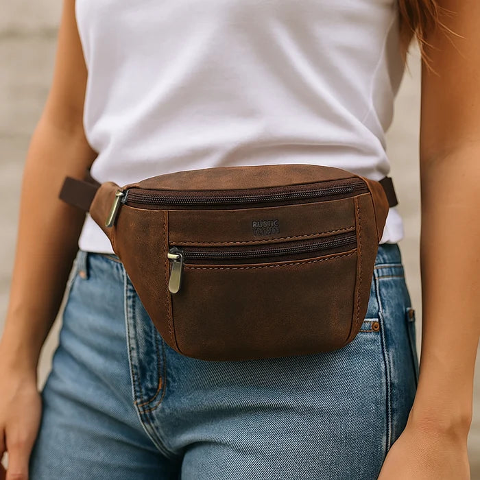 Rainier Leather Fanny Pack | Waist, Chest & Crossbody Sling Bag