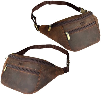 Rainier Leather Fanny Pack | Waist, Chest & Crossbody Sling Bag
