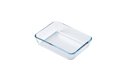 Rectangular glass dish compatible air fryer