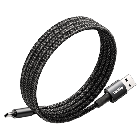 Remax Aluminium Alloy Magnetic Suction Data Cable, 1.2Mm, 66Watts, Black