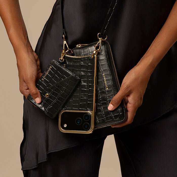 Remi Magnet Essentials Set - Black Croc/Gold