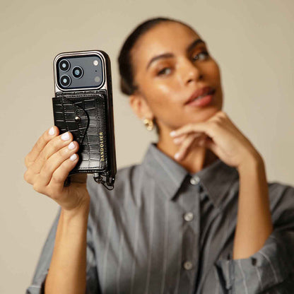 Remi Magnet Essentials Set - Black Croc/Pewter