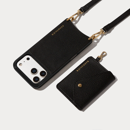 Remi Magnet Wallet Crossbody Phone Case - Black/Gold