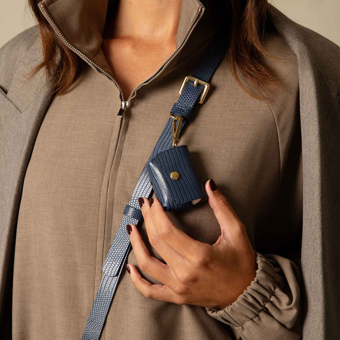 Remi Magnet Wallet Crossbody Phone Case - Indigo/Gold