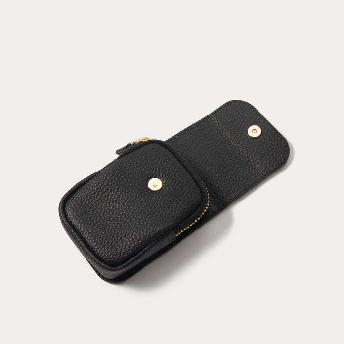 Remi Magnetic Zipper Pouch - Black/Gold