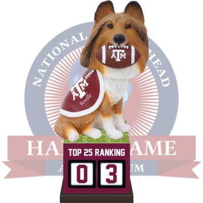Reveille Texas A&M Aggies Football Top 25 Ranking Tracker Bobblehead (Presale)