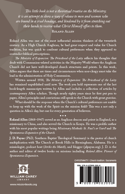 Roland Allen’s The Ministry of Expansion - MissionBooks.org