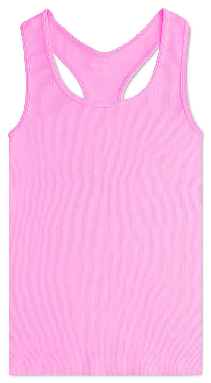 ROSE RIBBED RACERBACK TANK TOP (SMALL / MEDIUM (7-10))