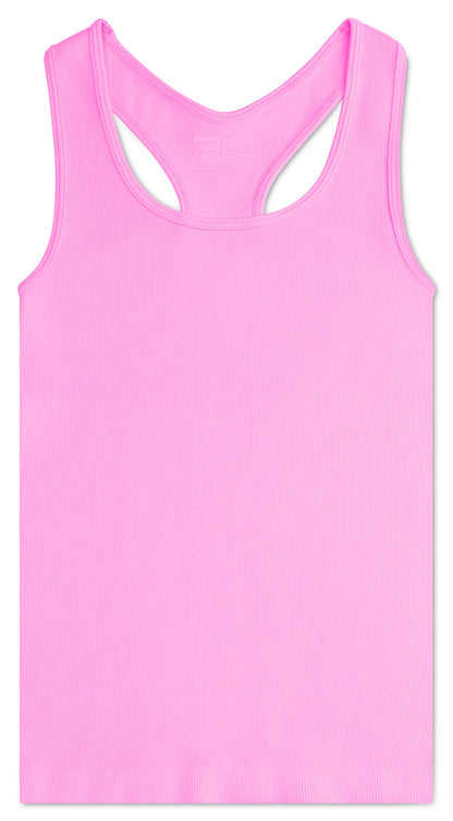 ROSE RIBBED RACERBACK TANK TOP (SMALL / MEDIUM (7-10))