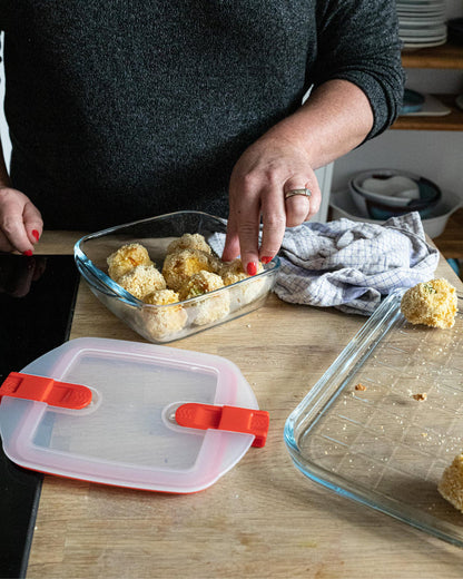 Round glass casserole dish - compatible air fryer
