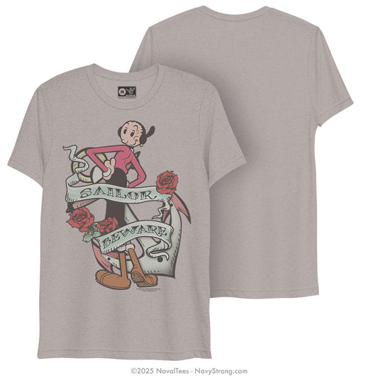 "Sailor Beware" Ladies Tee | Grey
