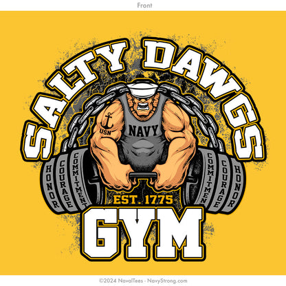 "Salty Dawg Gym" Crewneck Sweatshirt | Gold
