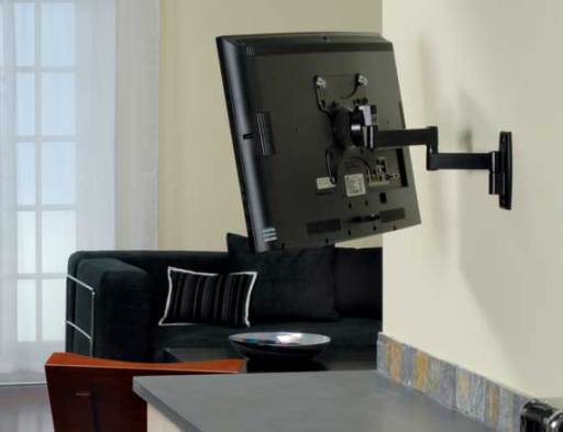 SANUS MF215-B2 Full-Motion Wall Mount for 13" - 39" flat-panel TVs — extends 15" Black Black