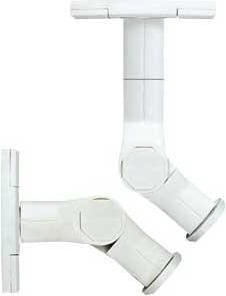 Sanus WMS3 Tilt and Swivel Mounts for Satellite Speakers for Speakers Mount on Wall or Ceiling in White White