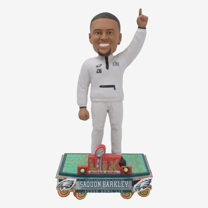 Saquon Barkley Philadelphia Eagles Super Bowl LIX Outfit NFL Bobblehead
