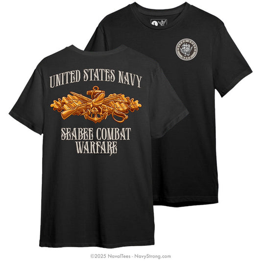 "Seabee Combat Warfare Officer" Tee | Black