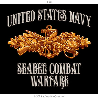 "Seabee Combat Warfare Officer" Tee | Black